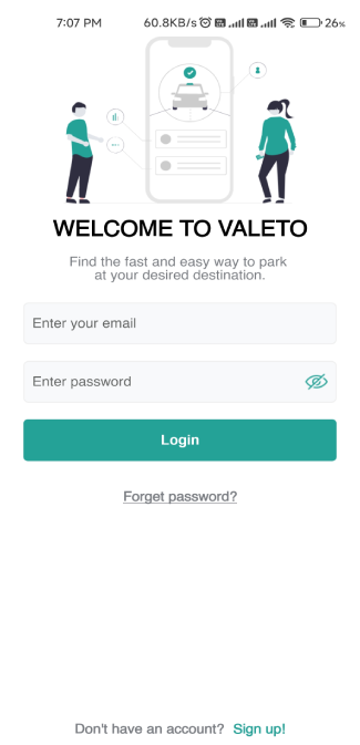 Valeto App Parking